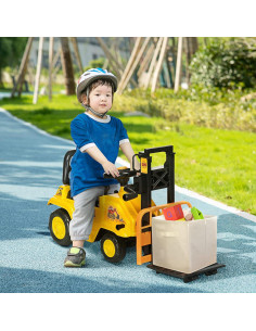 Montacargas Infantil Aosom con Almacenamiento y Claxon 30kg 2