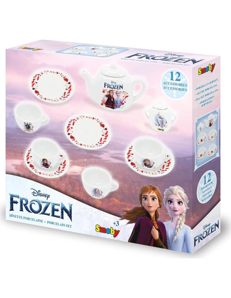 Juego de Vajilla de Porcelana Smoby Frozen 10 Piezas para Niños