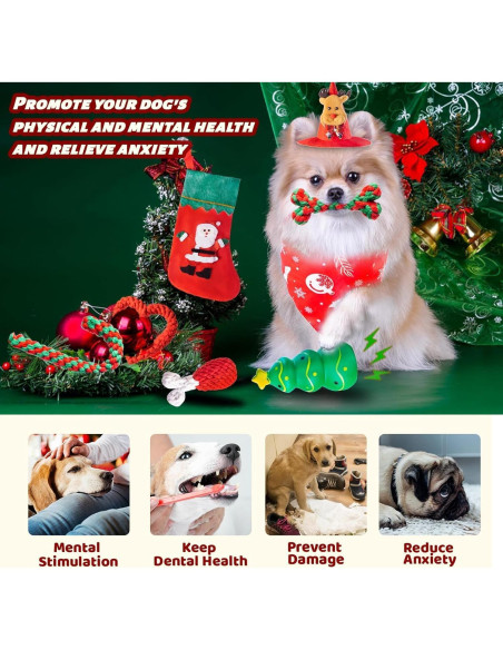 Conjunto de Juguetes de Navidad para Perros DARDOHIA 8 Piezas