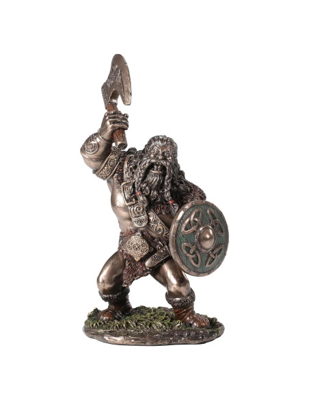 Figurita Coleccionable Guerrero Vikingo Veronese 18.4 cm Bronce Frío