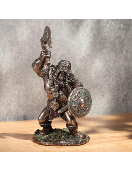 Figurita Coleccionable Guerrero Vikingo Veronese 18.4 cm Bronce Frío