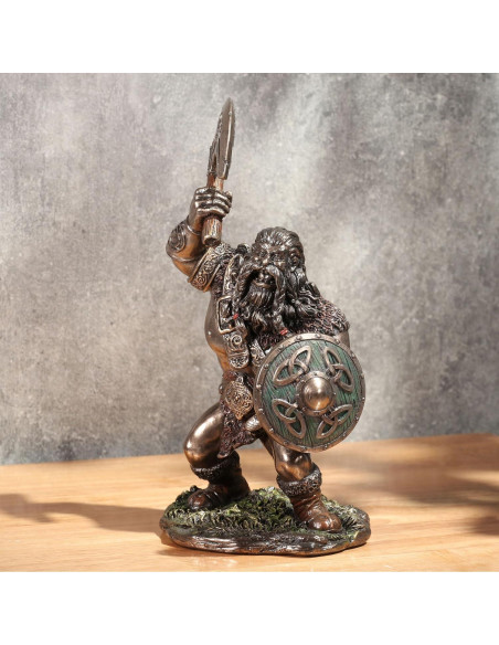 Figurita Coleccionable Guerrero Vikingo Veronese 18.4 cm Bronce Frío