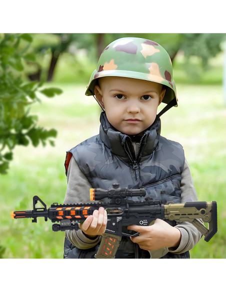 Ametralladora Iluminada HWD JQ211 con Sonido y Luz LED