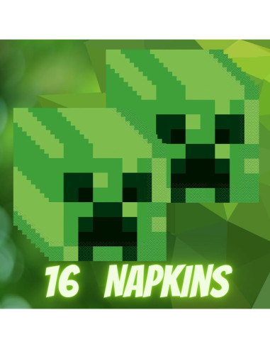 Suministros de Fiesta de Cumpleaños Minecraft para 16 Invitados