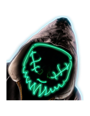 Máscara LED Halloween Oybete Verde para Adultos y Niños
