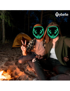 Máscara LED Halloween Oybete Verde para Adultos y Niños 2