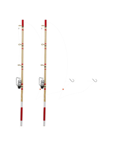 Mini Caña de Pescar NUOBESTY 17.5 cm Accesorio Decorativo