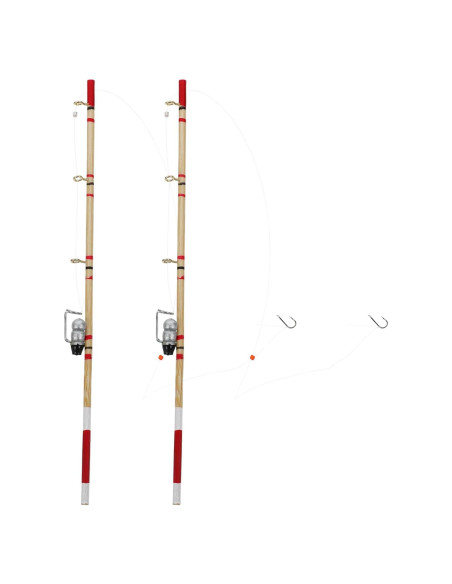 Mini Caña de Pescar NUOBESTY 17.5 cm Accesorio Decorativo