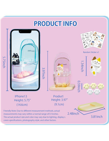 Caja Sorpresa de Gato - Soporte para Teléfono Mini Choco Teddy