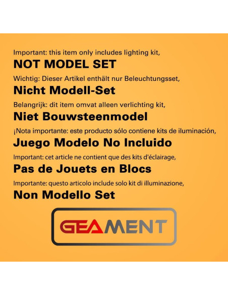 Kit de Luz LED GEAMENT para Lego Minecraft Casa Cerdito