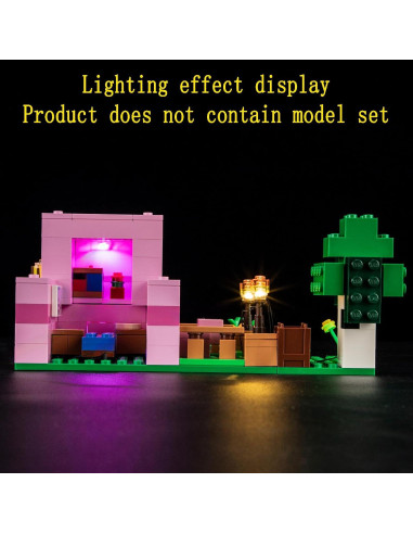 Kit de Luz LED GEAMENT para Lego Minecraft Casa Cerdito