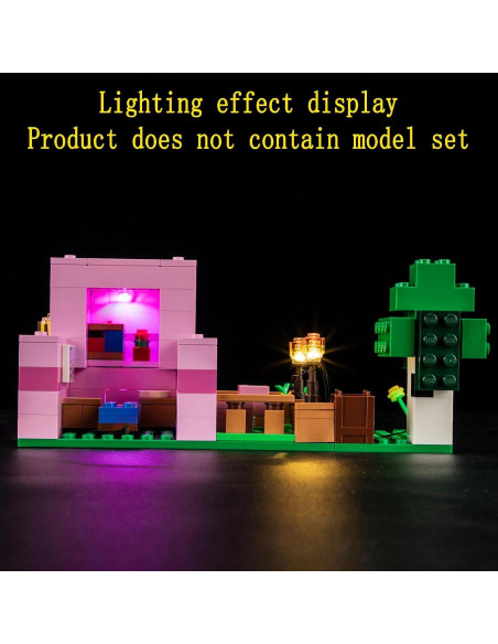 Kit de Luz LED GEAMENT para Lego Minecraft Casa Cerdito