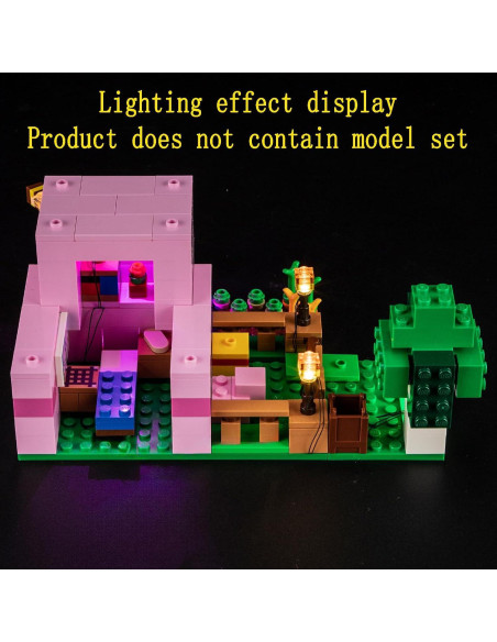 Kit de Luz LED GEAMENT para Lego Minecraft Casa Cerdito