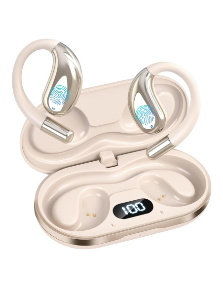 Auriculares Inalámbricos Psadhi J500 Plus Bluetooth 5.4 Caqui