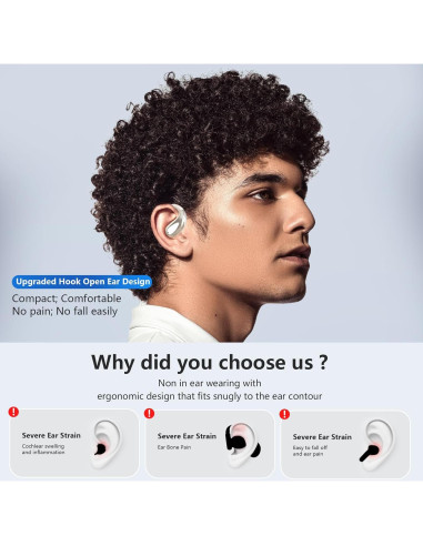 Auriculares Inalámbricos Psadhi J500 Plus Bluetooth 5.4 Caqui