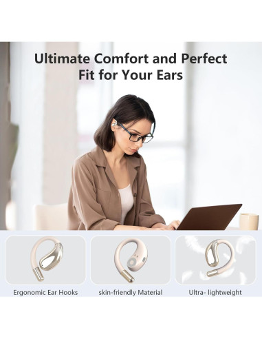 Auriculares Inalámbricos Psadhi J500 Plus Bluetooth 5.4 Caqui