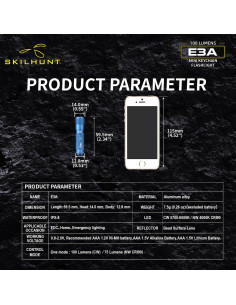 Linterna de Llavero SKILHUNT E3A LED 100 Lúmenes Naranja 2