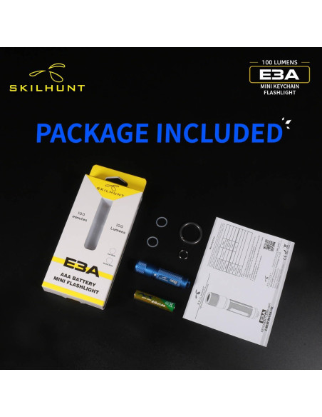Linterna de Llavero SKILHUNT E3A LED 100 Lúmenes Naranja Linterna de Llavero SKILHUNT E3A LED 100 Lúmenes Naranja