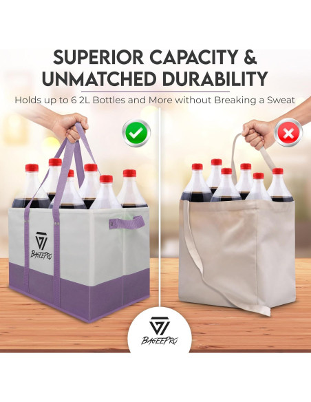 Bolsas de Compras Plegables BageePro 2Pack 38x25x27cm