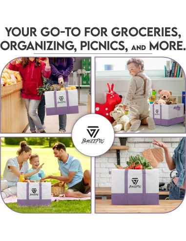 Bolsas de Compras Plegables BageePro 2Pack 38x25x27cm