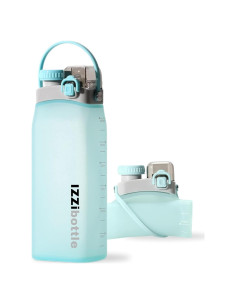 Botella Plegable de Silicona IZZIbottle 600ml Azul Libre BPA