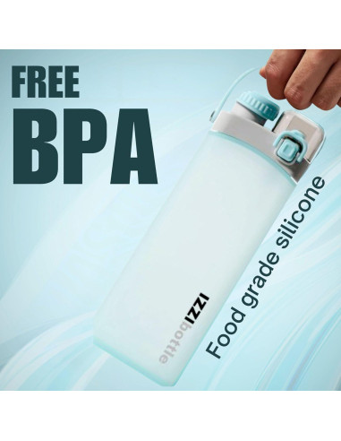 Botella Plegable de Silicona IZZIbottle 600ml Azul Libre BPA