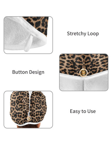 Toalla para el Cabello Senya - 2 Pack Microfibra Estampado Leopardo