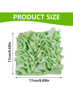 Paño de Lufa 2pcs QIYUDA Rosa y Verde para Jabón 2