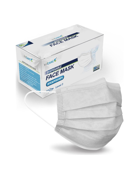 Mascarillas Desechables FriCARE 3 Capas Grado Médico 50 Unidades