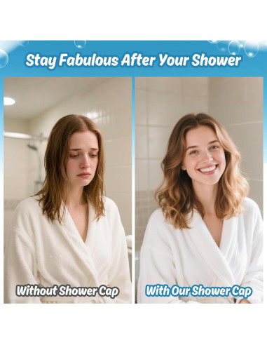 100 Gorras de Ducha Desechables Sukh - Impermeables y Ajustables