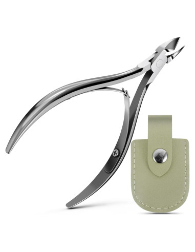 Kit Cortador de Cutículas Nadadora con Estuche de Cuero