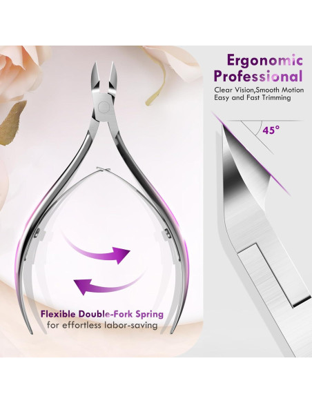 Kit Cortador de Cutículas Nadadora con Estuche de Cuero