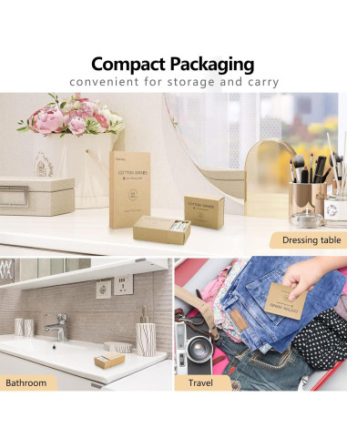 Bastones de Algodón Orgánico Kiemeu 400 Unidades Ecológicos