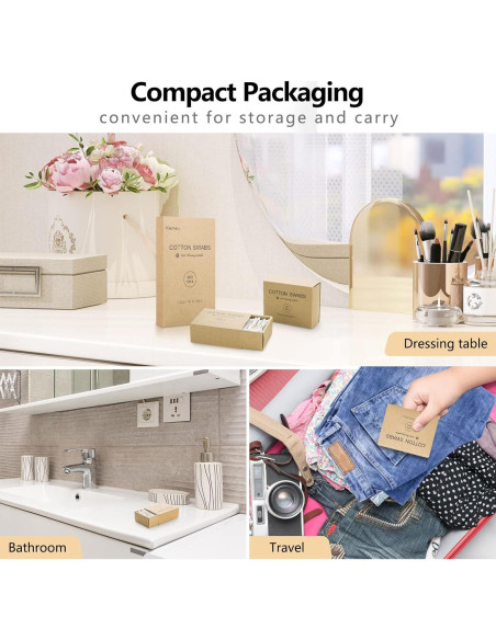 Bastones de Algodón Orgánico Kiemeu 400 Unidades Ecológicos