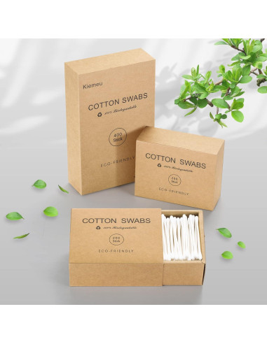 Bastones de Algodón Orgánico Kiemeu 400 Unidades Ecológicos