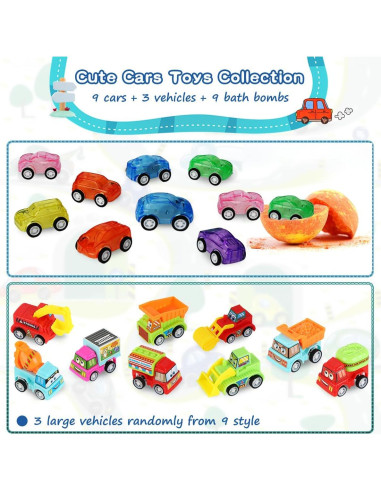 Set de 9 Bombas de Baño Excalla con Juguetes Sorpresa