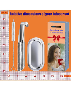 Juego de Infusores de Té EGYYARDS de Acero Inoxidable 304 2