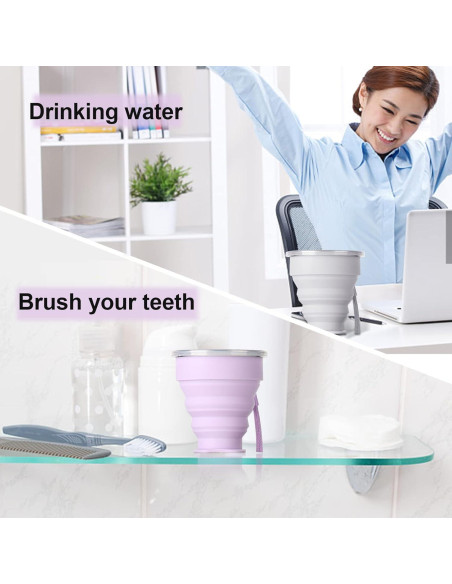 Taza Plegable de Silicona JIELUO 200ml 6 Pack para Viaje