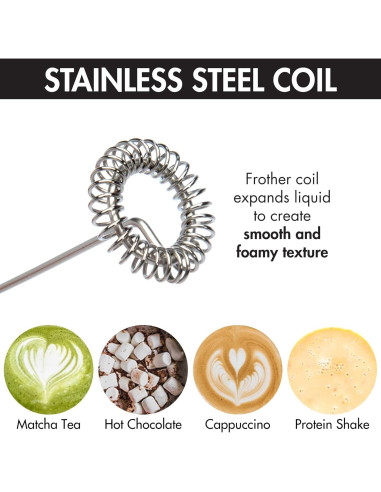 Espumador de Leche Primula con Soporte, Negro, Manual