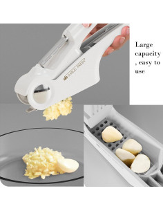 Prensa de Ajo 4 en 1 EAZHOP - Trituradora y Peladora Verde 2