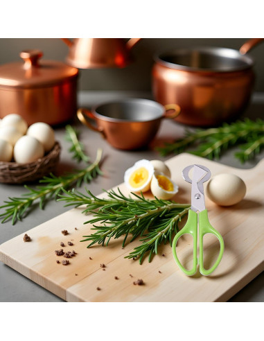 Tijeras cortadoras de huevo de codorniz JJLFresheners verde