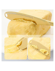 Juego de cuchillos para mantequilla Genérico 3 piezas acero inoxidable