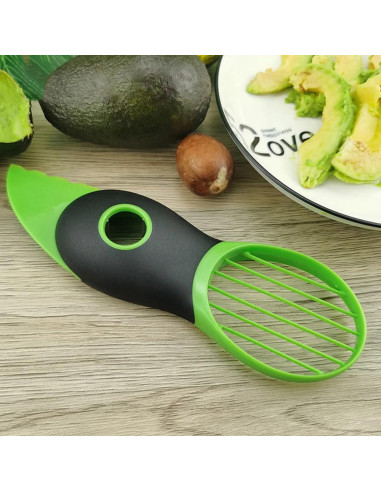 Herramienta 3-en-1 para Cortar Aguacate Genérico - Quita Hueso y Rebanador
