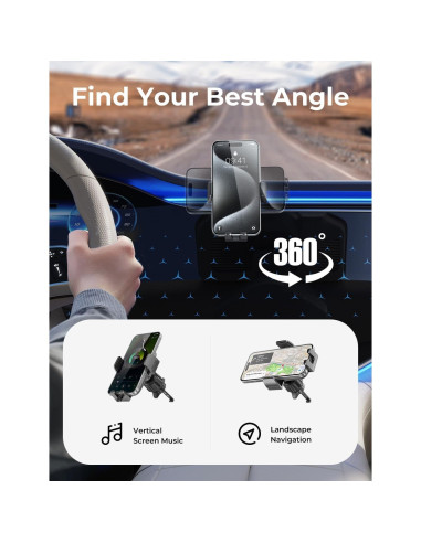 Soporte para Teléfono de Coche LISEN Universal Negro 2024