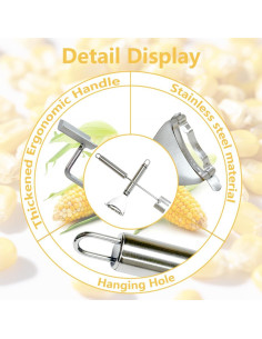 Juego de Desgranador de Maíz Genérico de Acero Inoxidable 2