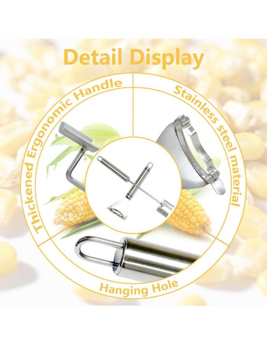 Juego de Desgranador de Maíz Genérico de Acero Inoxidable
