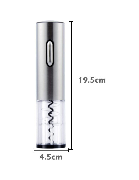 Abrebotellas Eléctrico KOOWAI Plata - Sacacorchos Automático 30.5cm