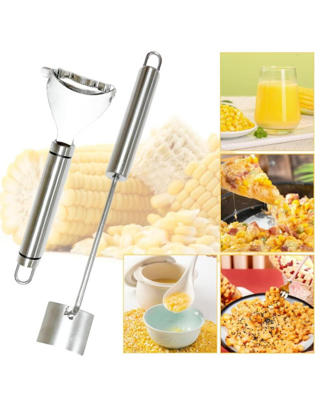 Juego de Desgranador de Maíz Genérico de Acero Inoxidable