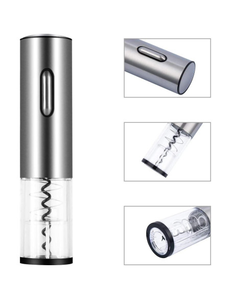 Abrebotellas Eléctrico KOOWAI Plata - Sacacorchos Automático 30.5cm