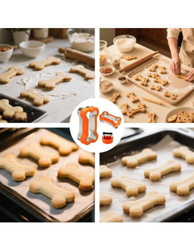 Juego de Cortadores de Galletas para Perros VTUGP - 3 Piezas